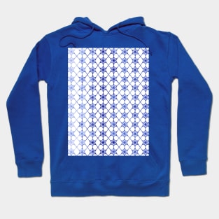 BLUE And White Star Pattern Hoodie